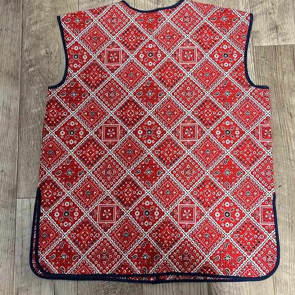 VTG Button Front Smock Apron - Picture 5 of 5